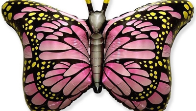 Бабочка крылья розовые 